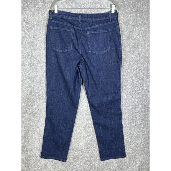 Gloria Vanderbilt Amanda Straight Leg Jeans Womens Missy‎ Size 14 Dark Wash Blue - Picture 2 of 12